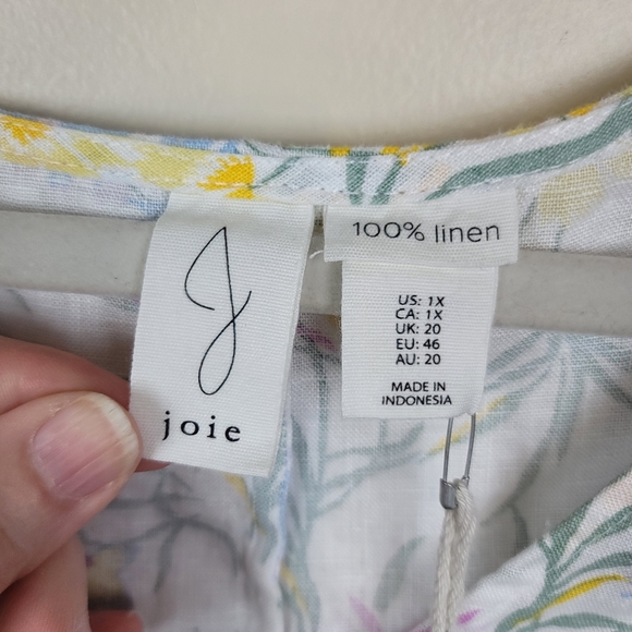 NWT Joie Floral 100% Linen Dress size 1X - Picture 2 of 4